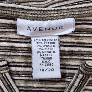 Avenue Metallic Striped Knit Top